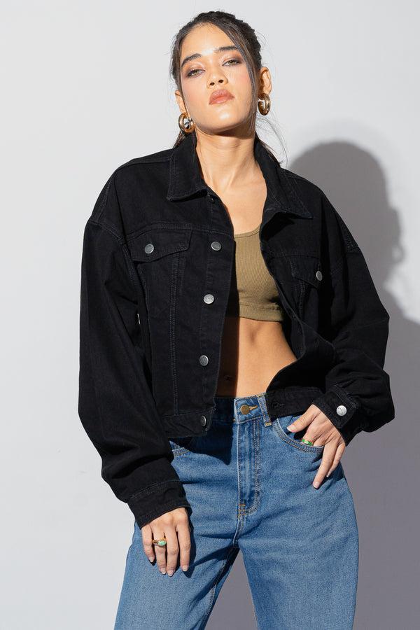 black bomber jacket