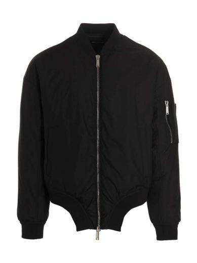 black bomber jacket