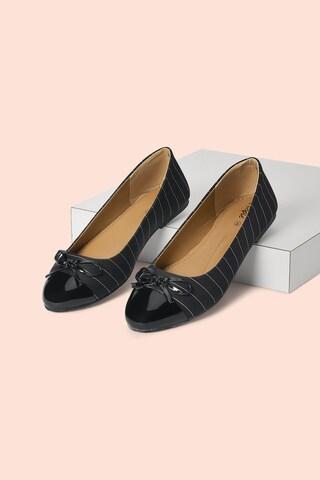 black bow detail casual women ballerinas