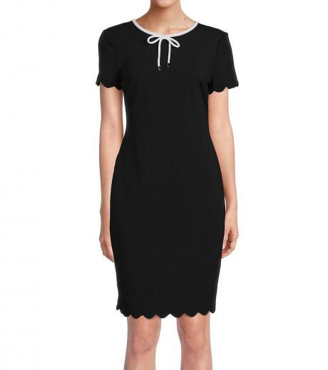 black bow tie sheath dress