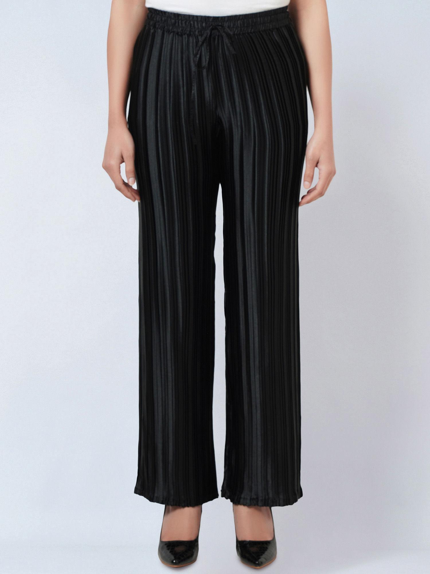 black box pleated palazzo