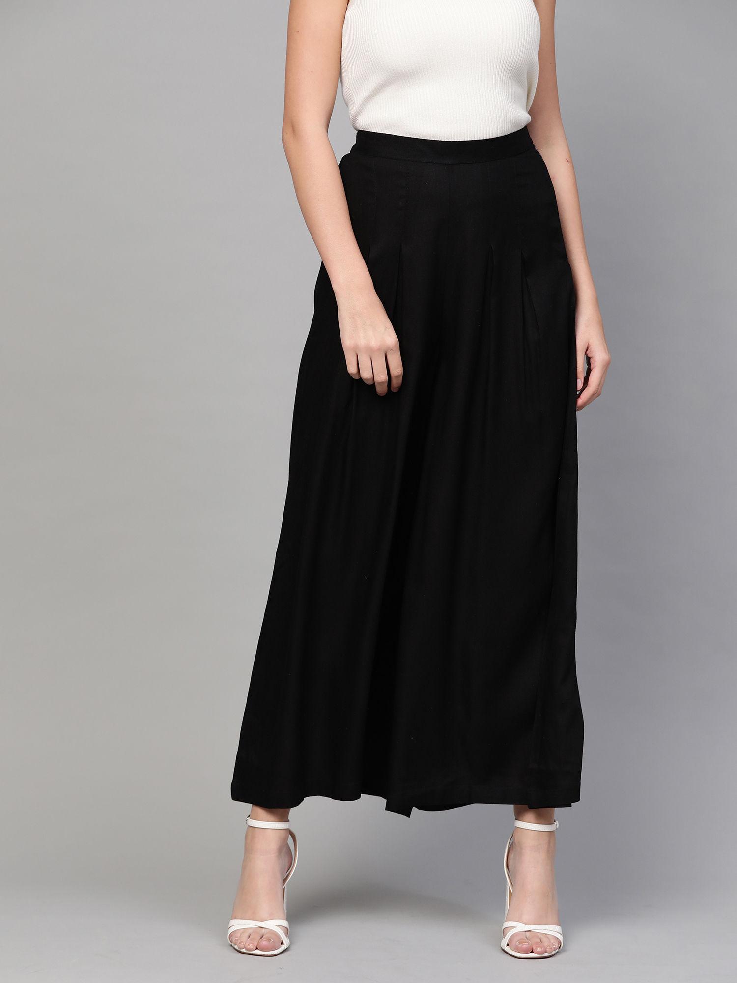 black box pleated palazzo