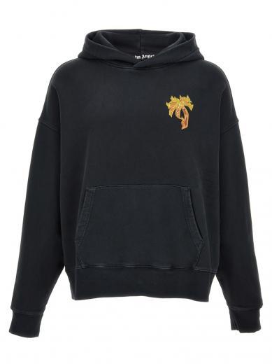 black burning palm hoodie