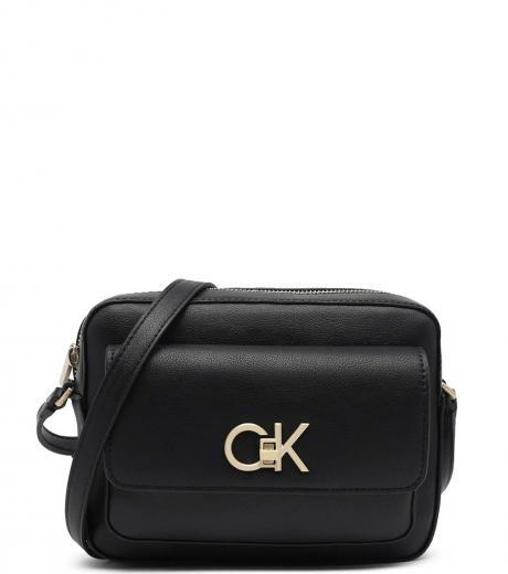 black camera small crossbody bag