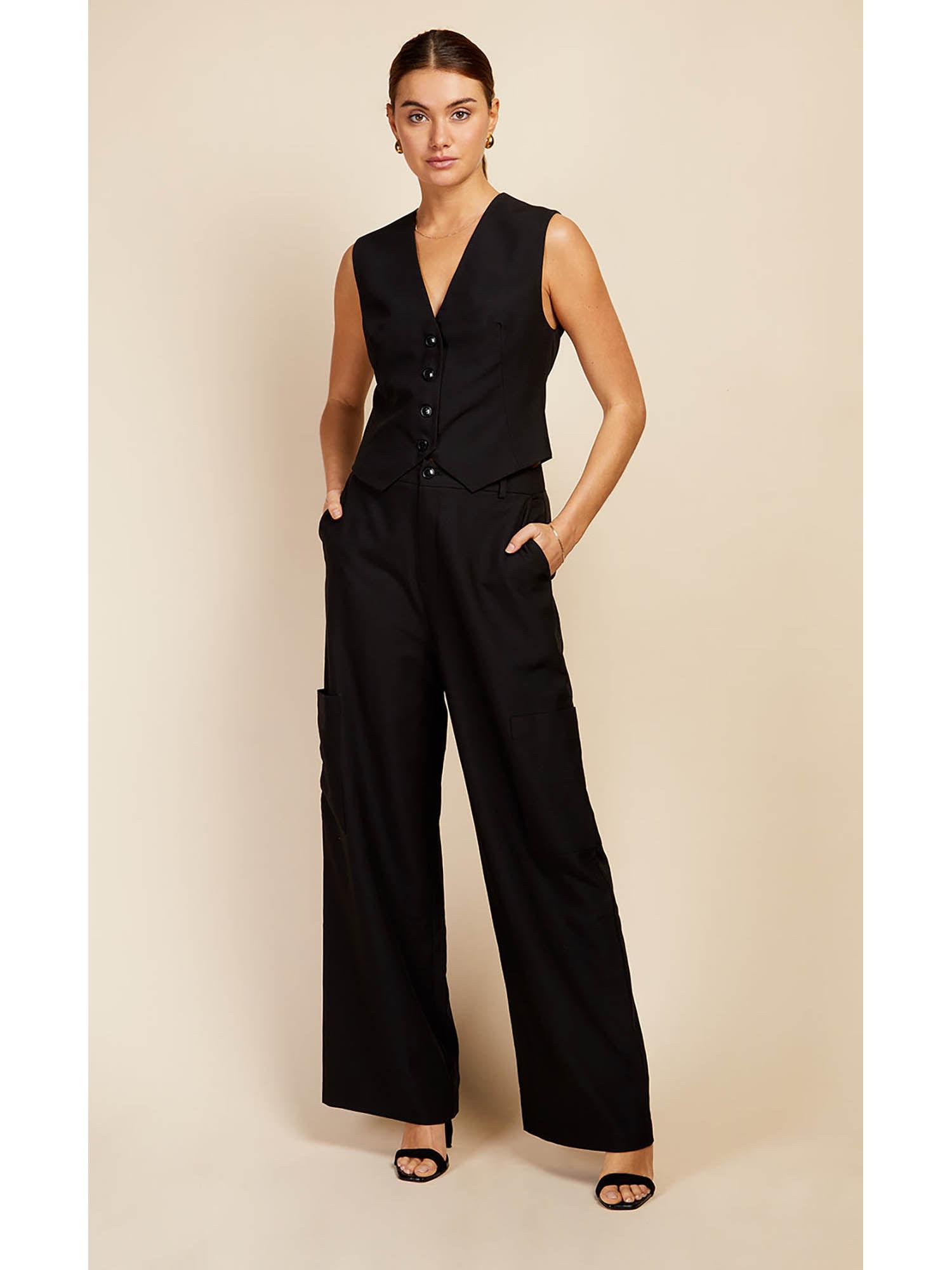 black cargo trouser by vogue williams