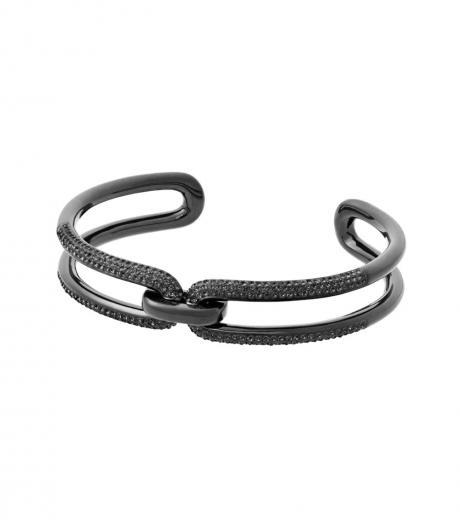 black chain-link cuff bracelet