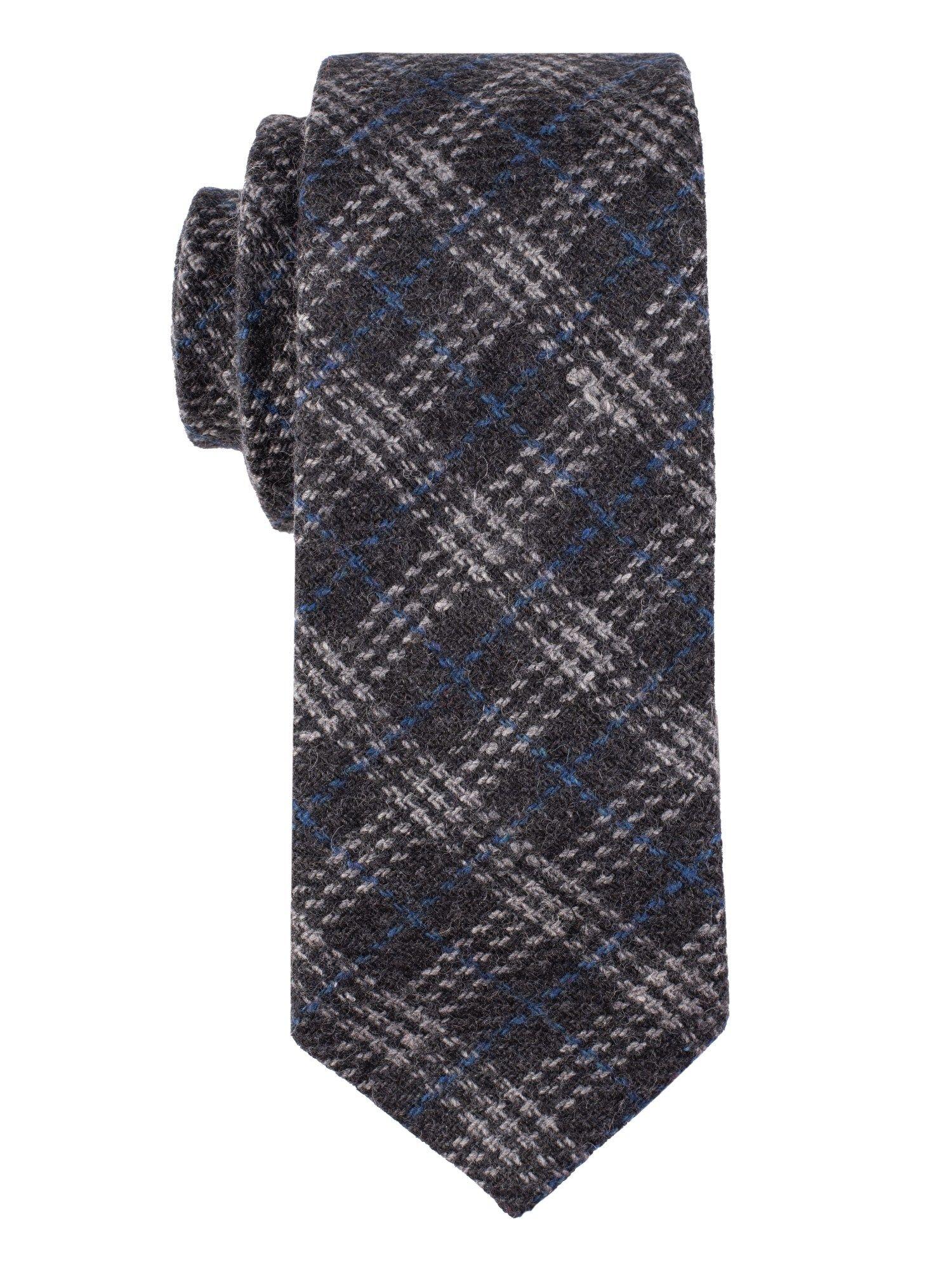 black checkered wool necktie