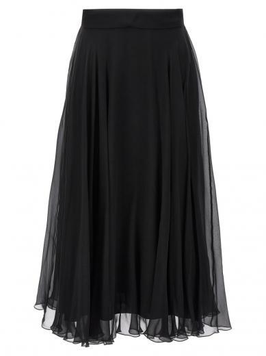 black chiffon skirt