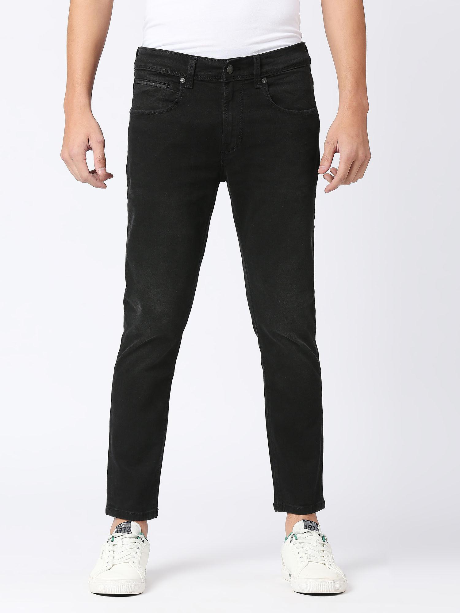 black chinox ankle super skinny fit mid waist ankle jeans