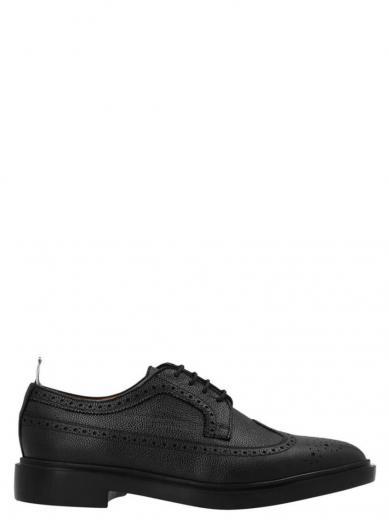 black classic longwing lace up shoes