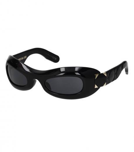 black classic wrap sunglasses