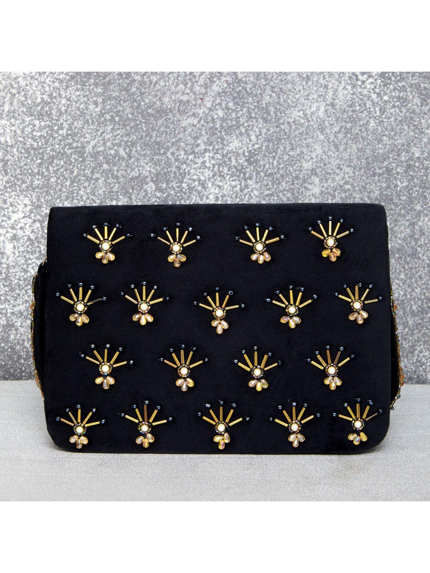 black clutch purses for women handmade evening bridal clutch - c86bl