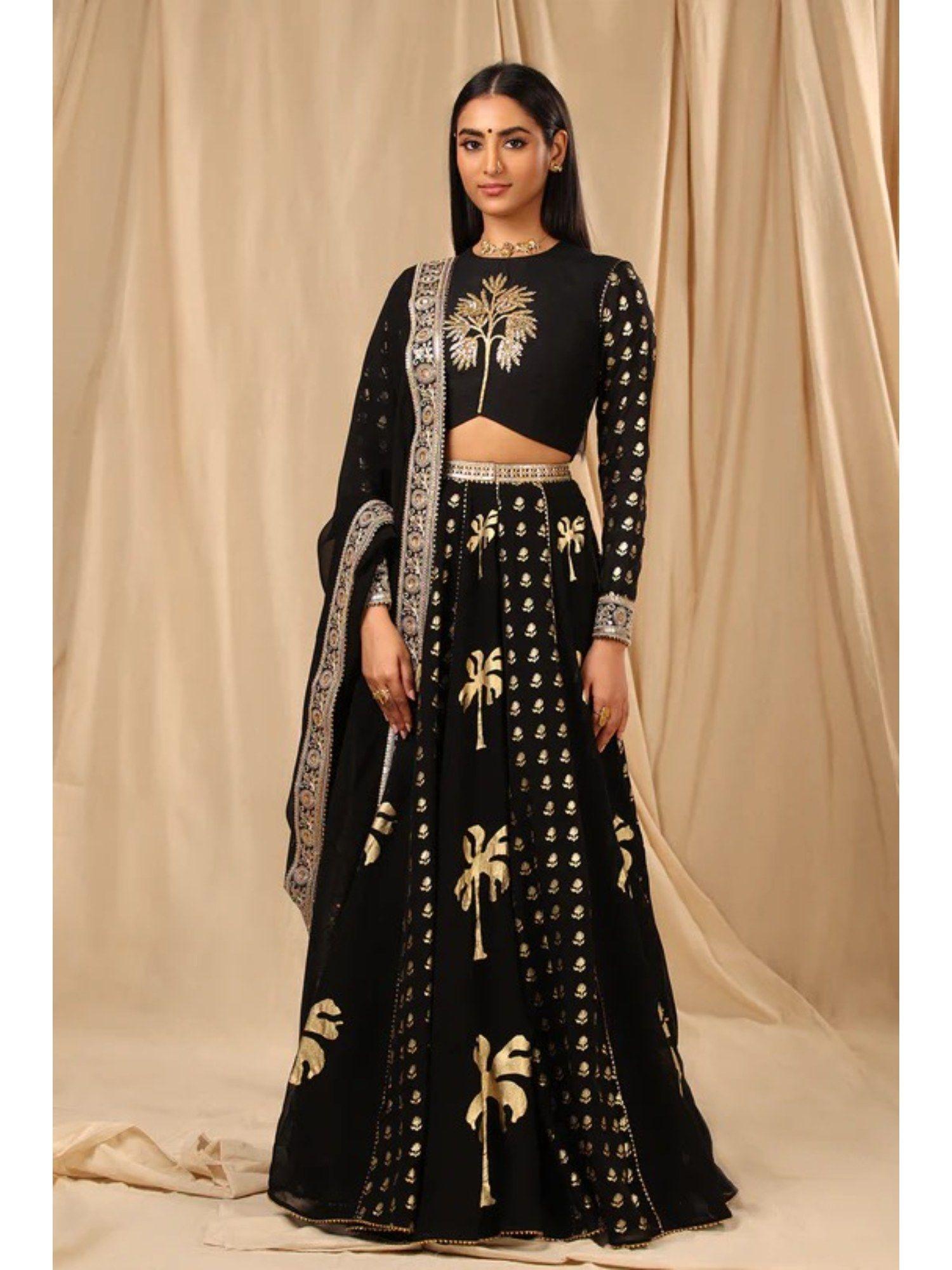 black coco lehenga (set of 3)