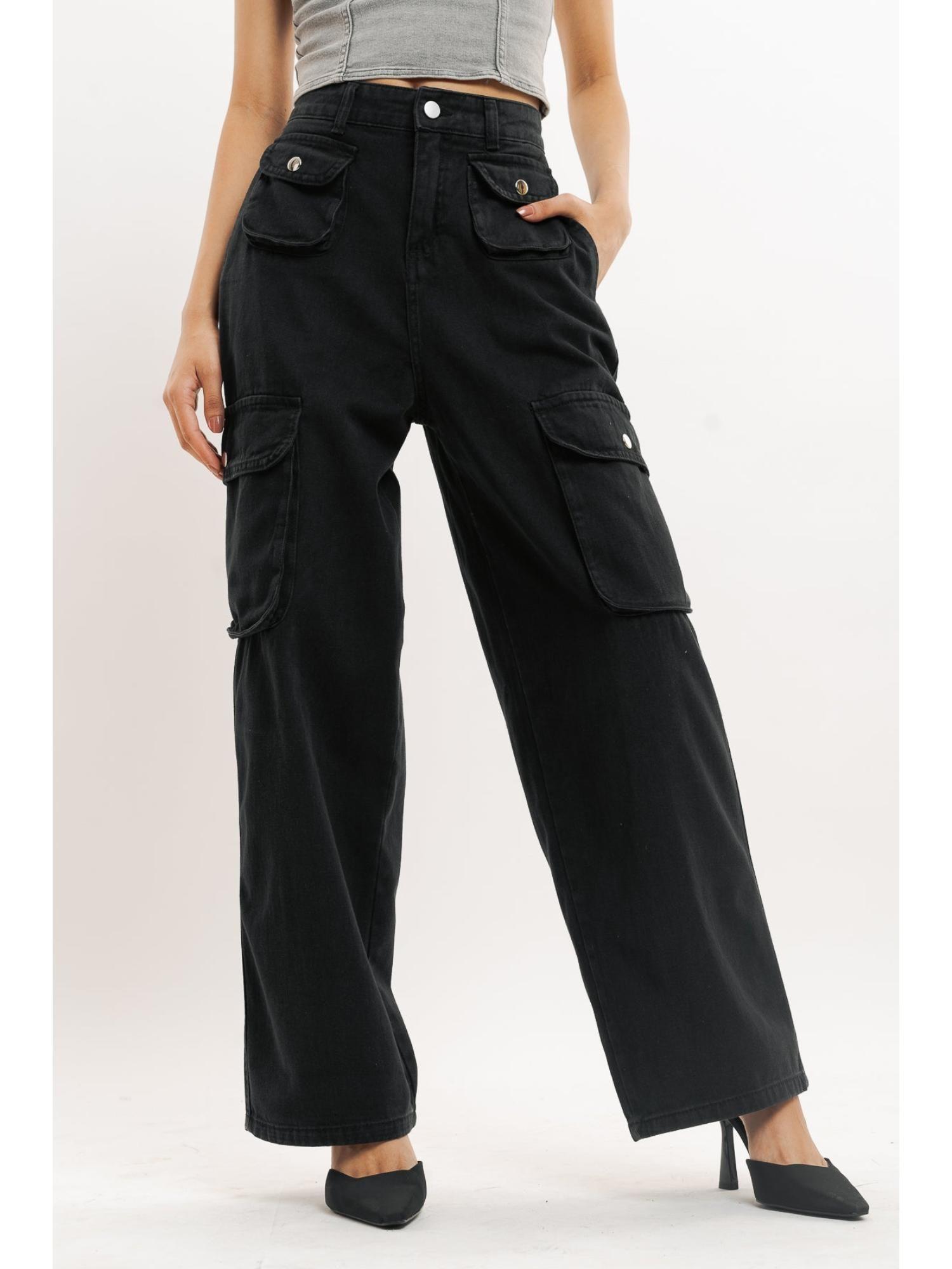 black coin pocket cargo pant