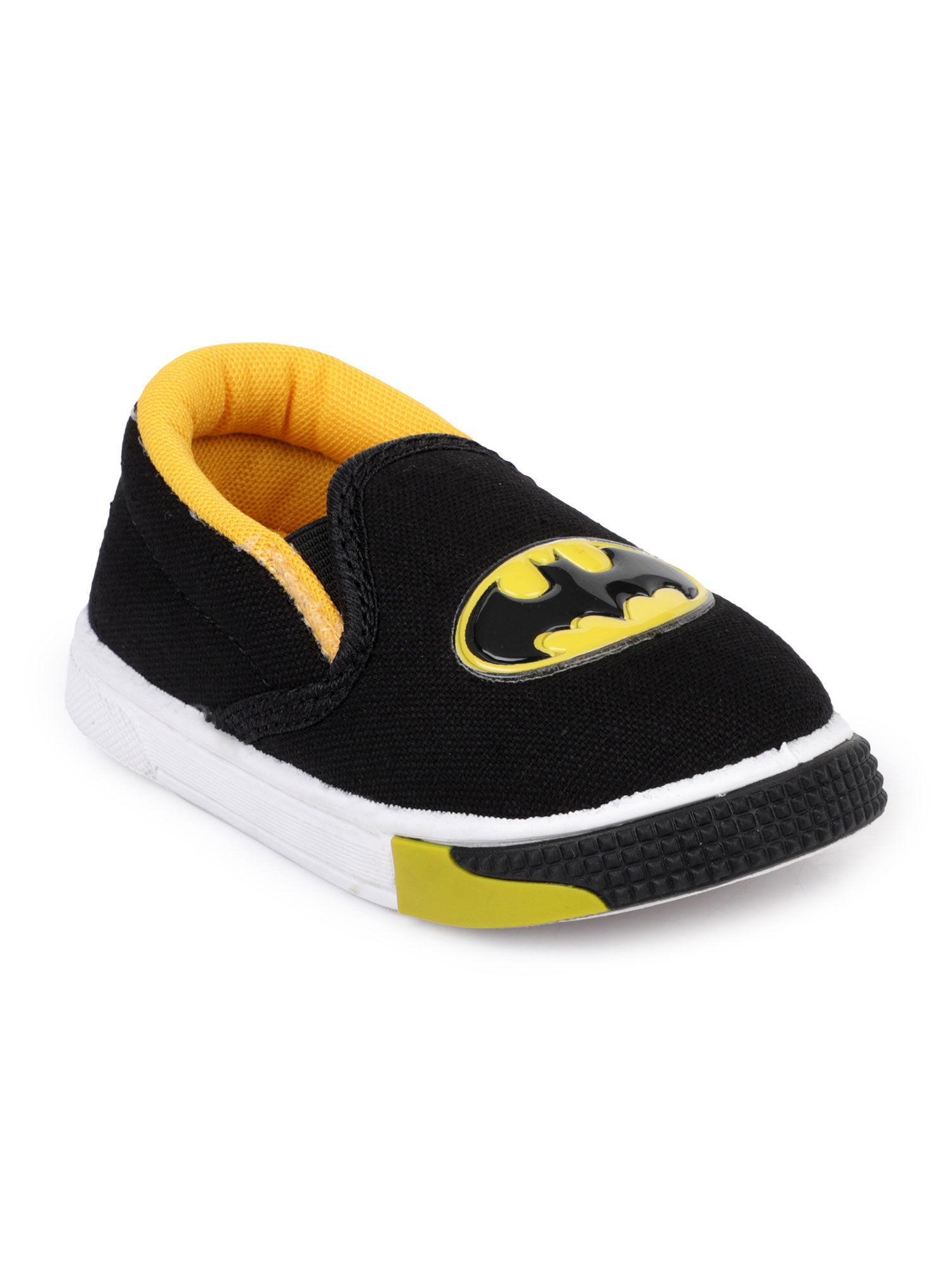 black color batman printed shoes for boys