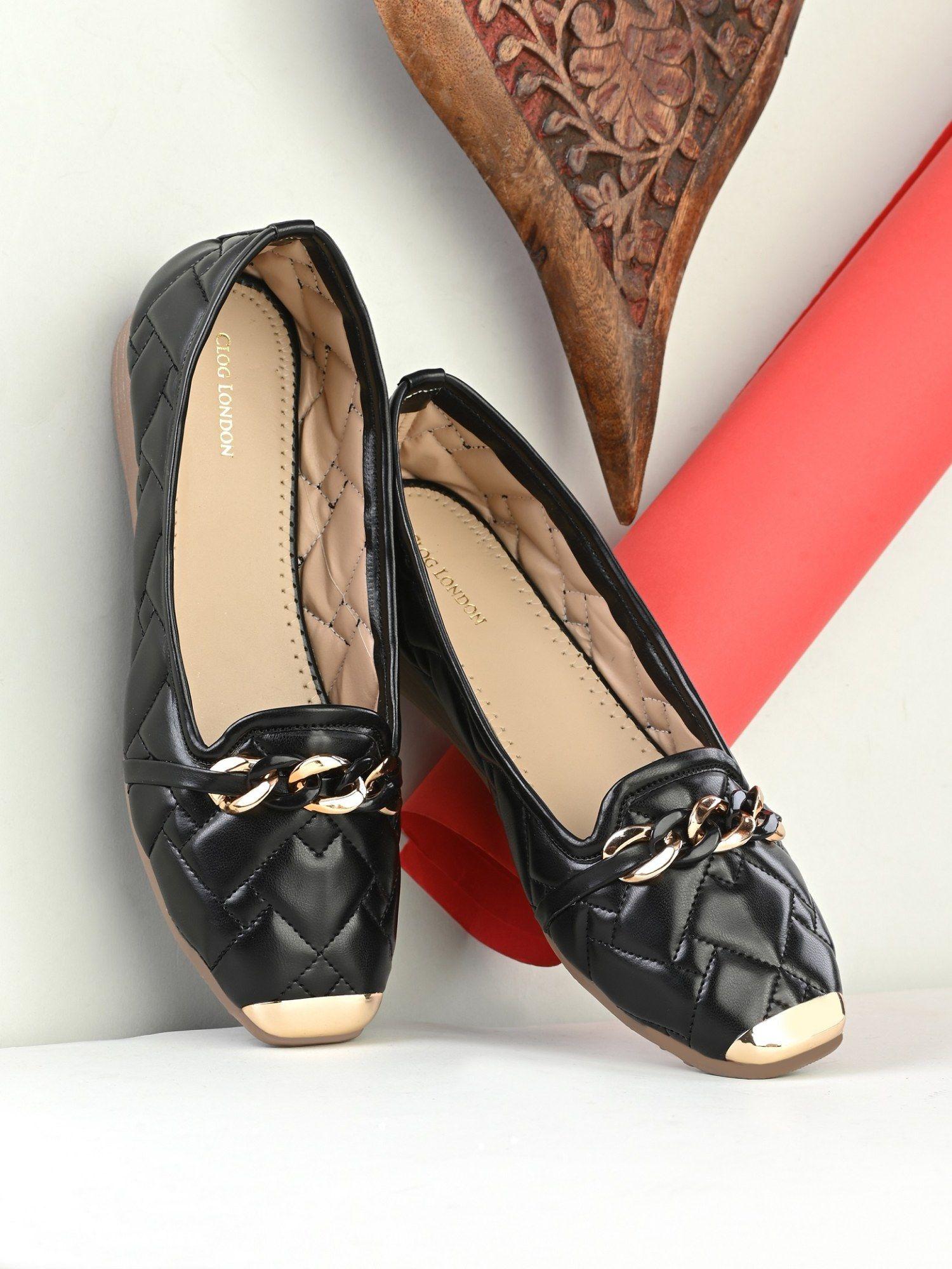 black comfortable ballerinas