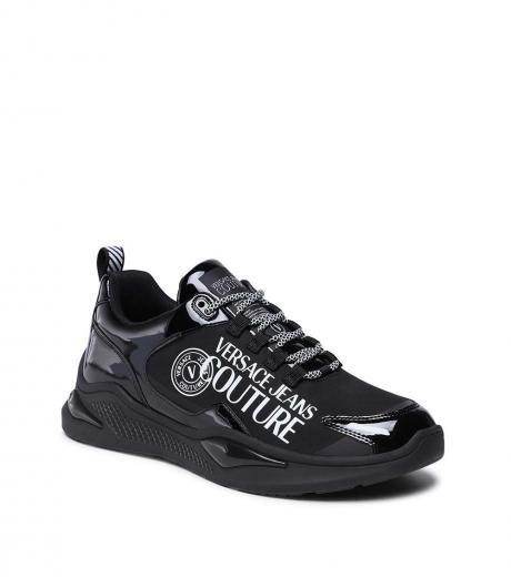 black contrasting low top sneakers