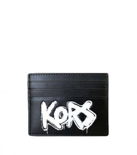 black cooper kors logo card holder