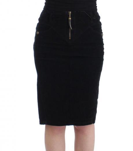 black corduroy pencil skirt