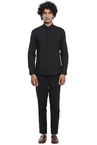 black cotton cambric shirt