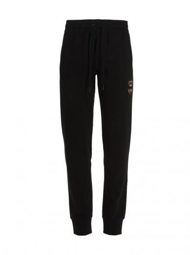 black cotton joggers