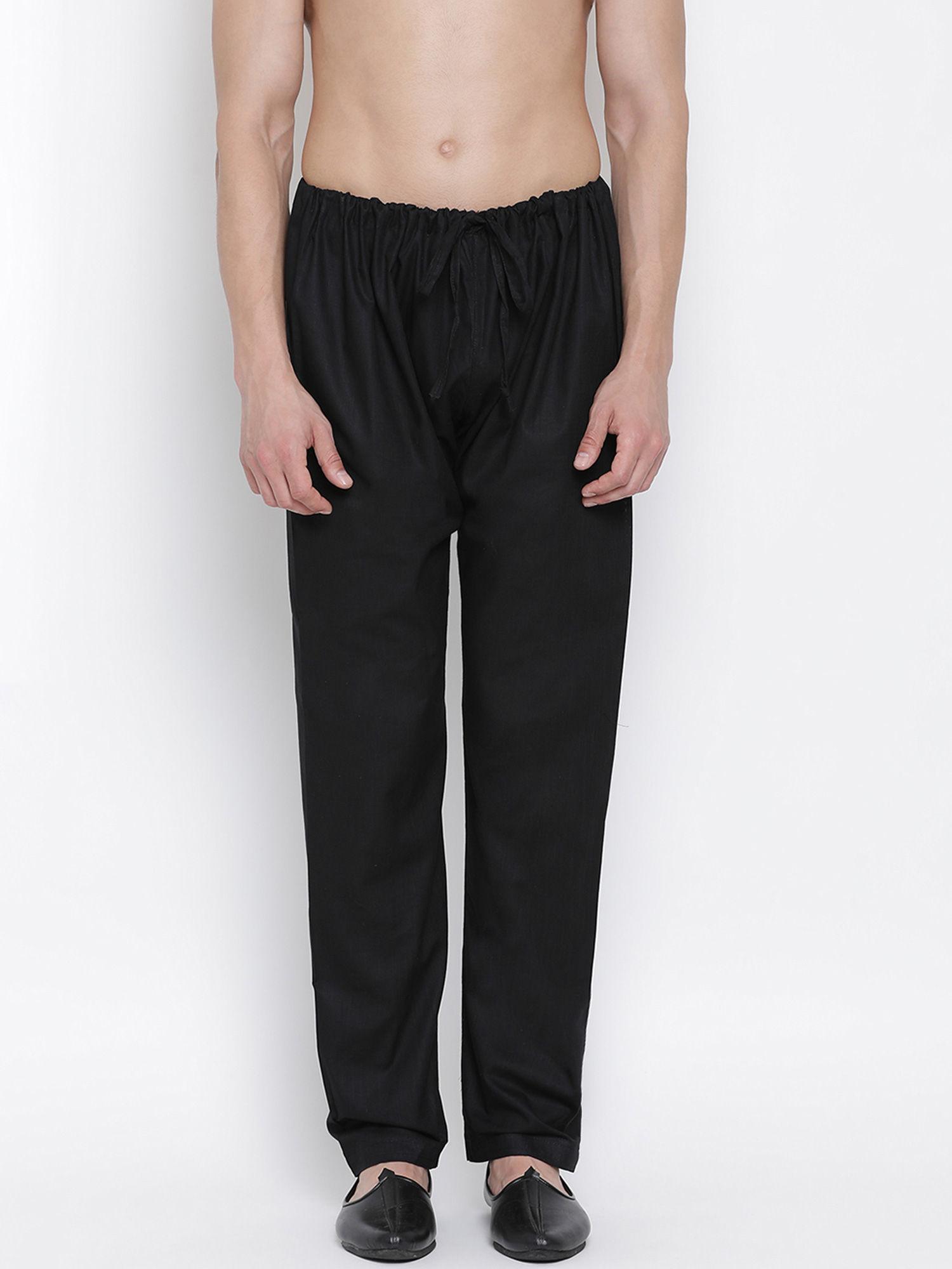 black cotton linen blend pyjama