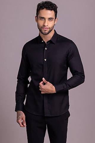 black cotton lycra shirt