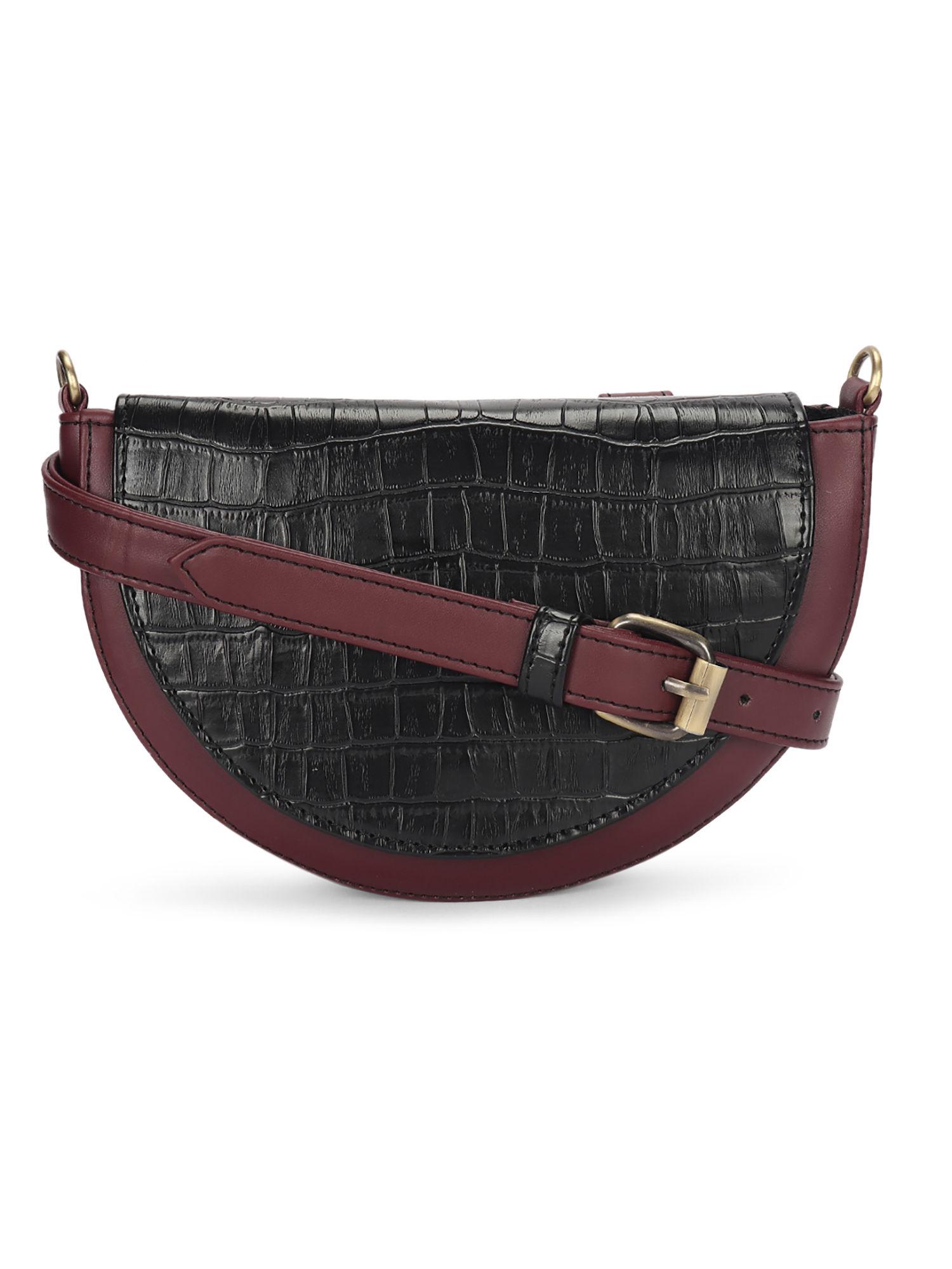 black crescent shoulder bag