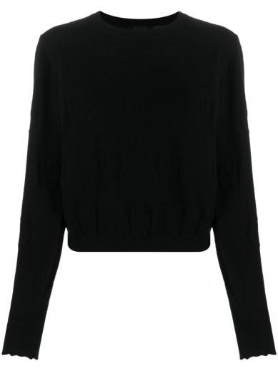 black crew neck jumper