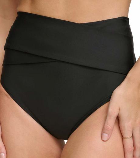 black crossband bikini bottoms