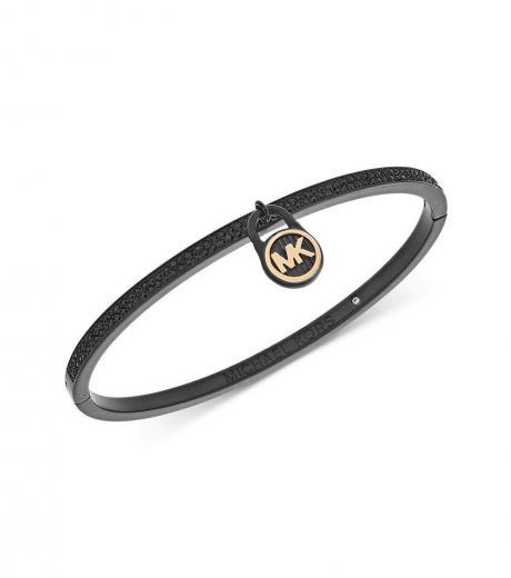 black crush pave logo bracelet