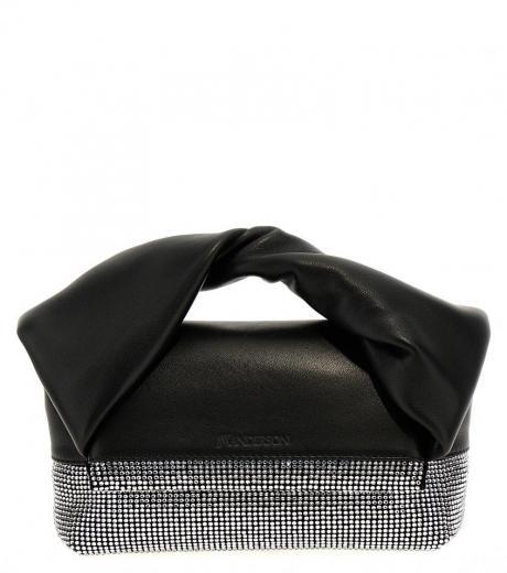 black crystal twister small handbag