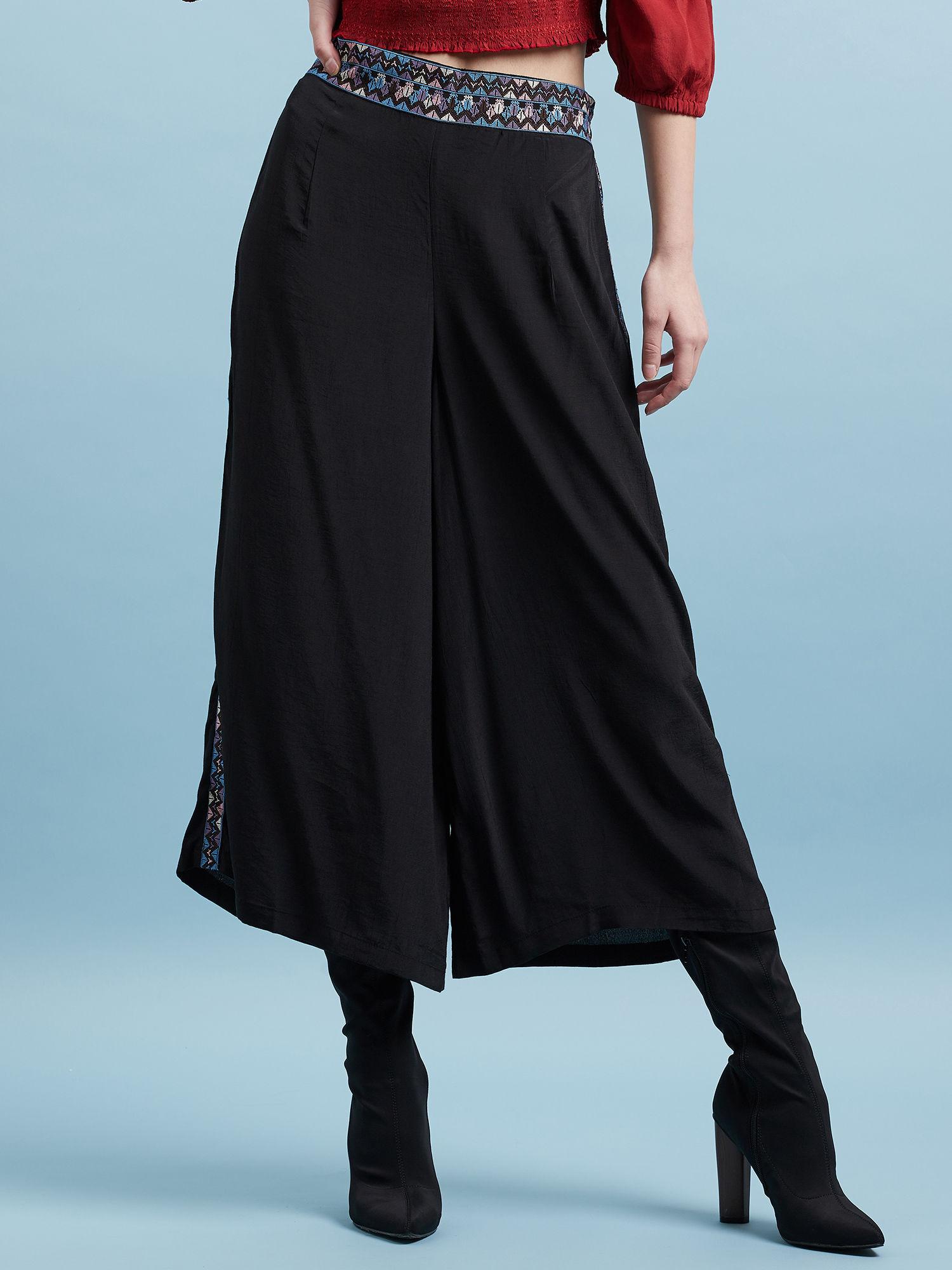 black culottes pants