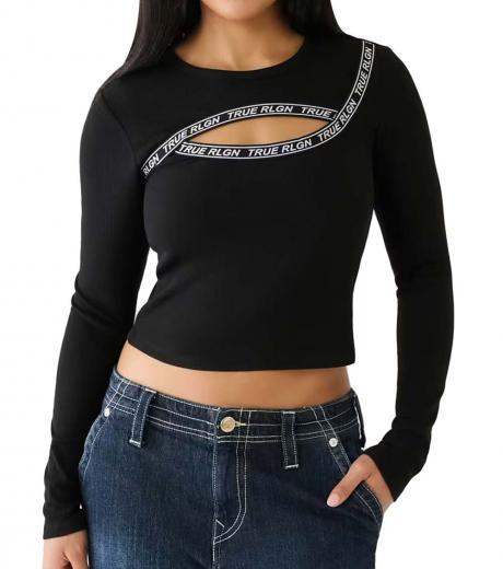 black cut out logo top