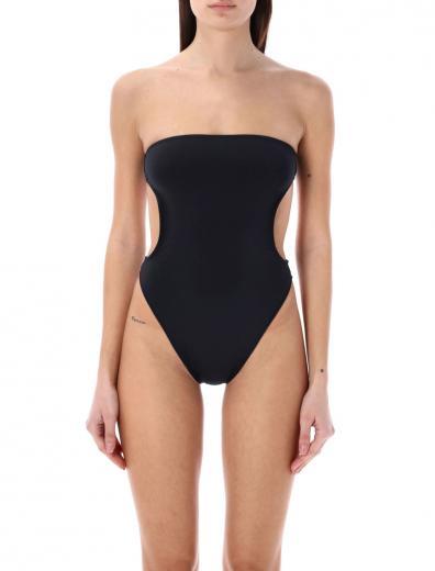 black cut-out swimsuit