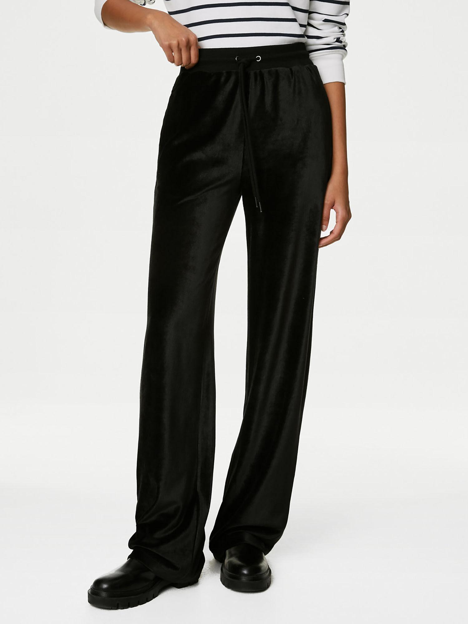 black drawstring & elasticated trackpant