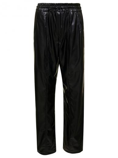 black drawstring closure pants