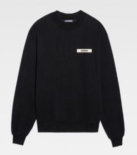 black drop shoulder sweatshirt