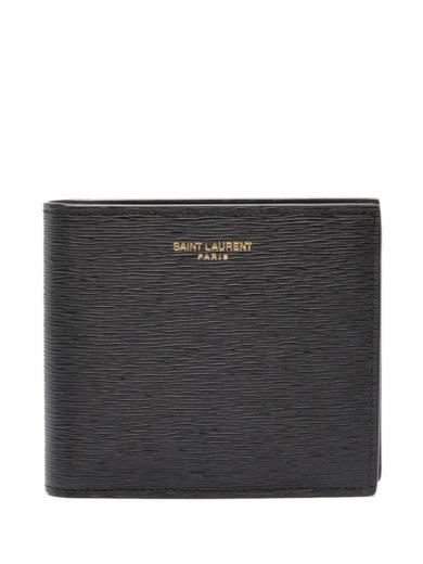 black east/west leather wallet