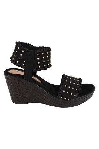 black embellished casual women sandal