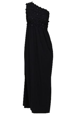 black embellished maxi dress