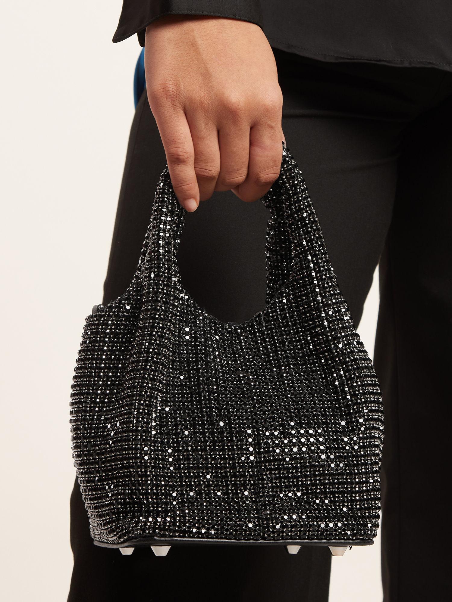 black embellished small handbag