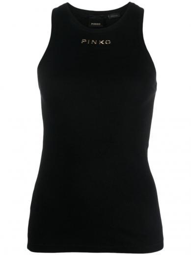 black embossed logo top