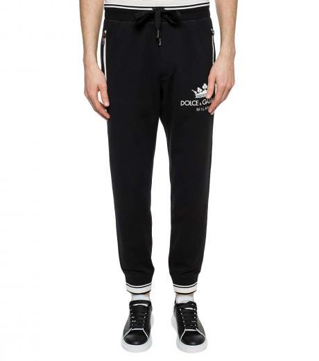 black embroidered logo jogging pants