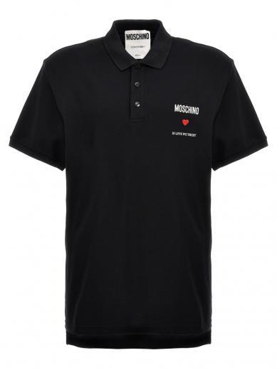 black embroidery polo