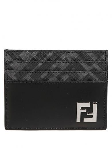 black ff squared card holder