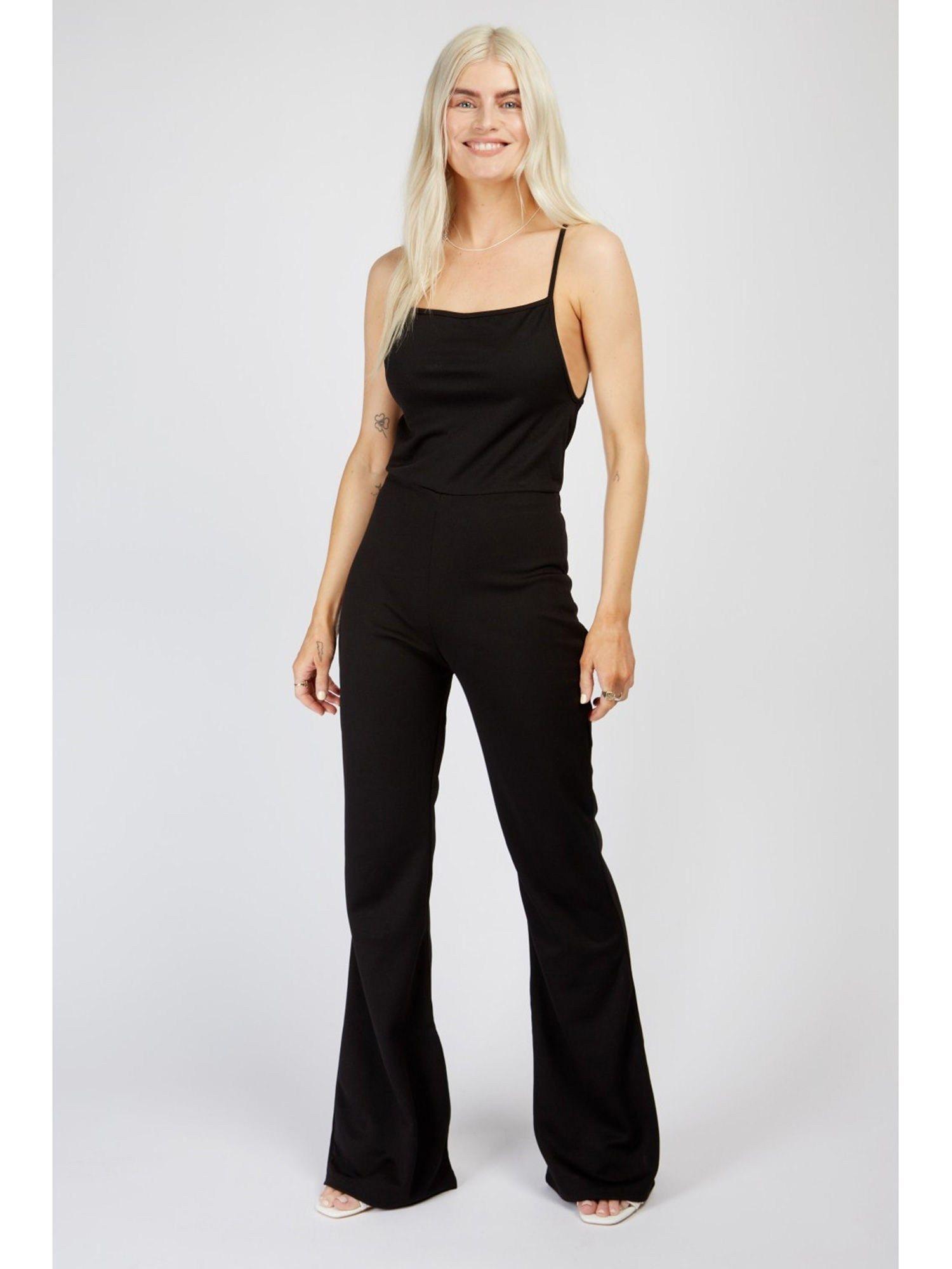 black fitted jumpsuit