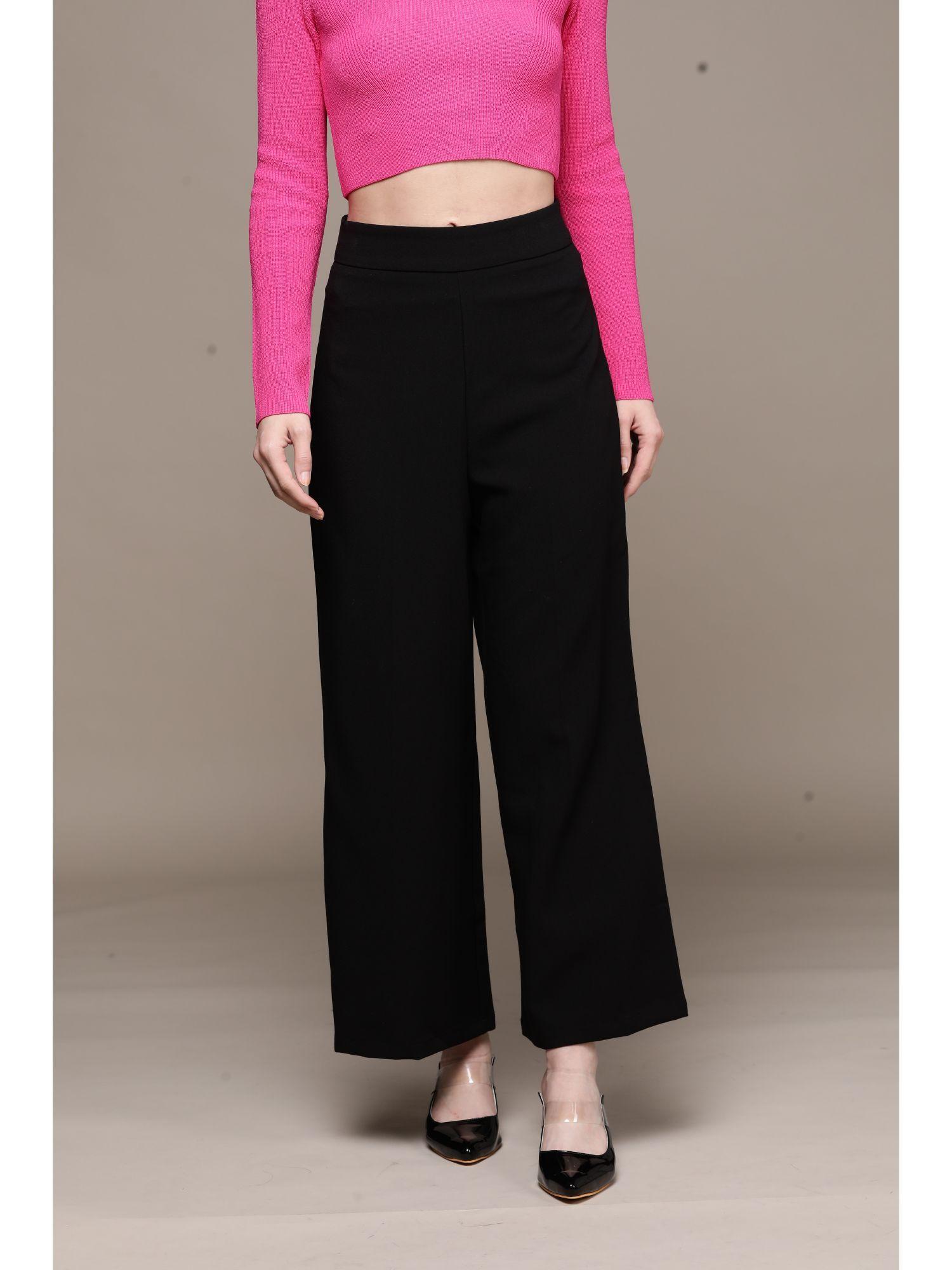 black flared pants