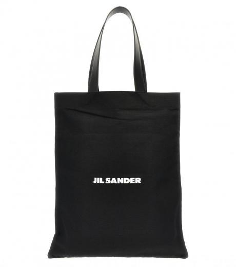 black flat shopper large shopping bag