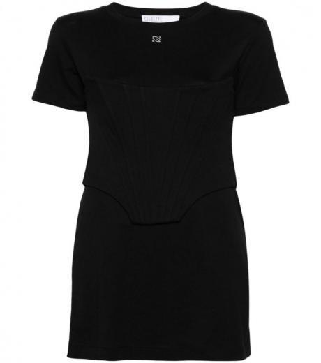 black fleece mini dress